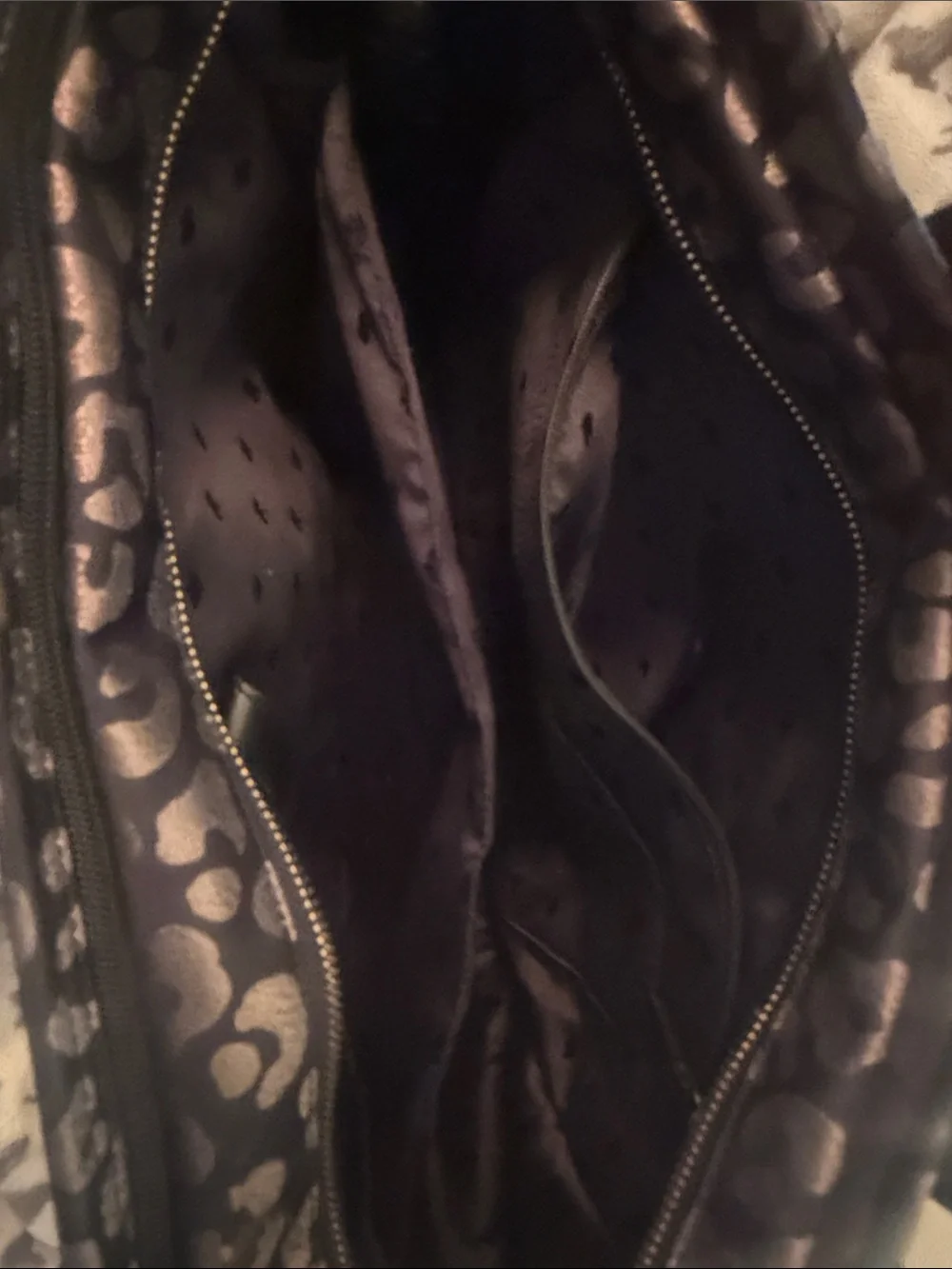 Kate Spade Chelsea Black Metallic Leopard Large Tote Shoulder Bag